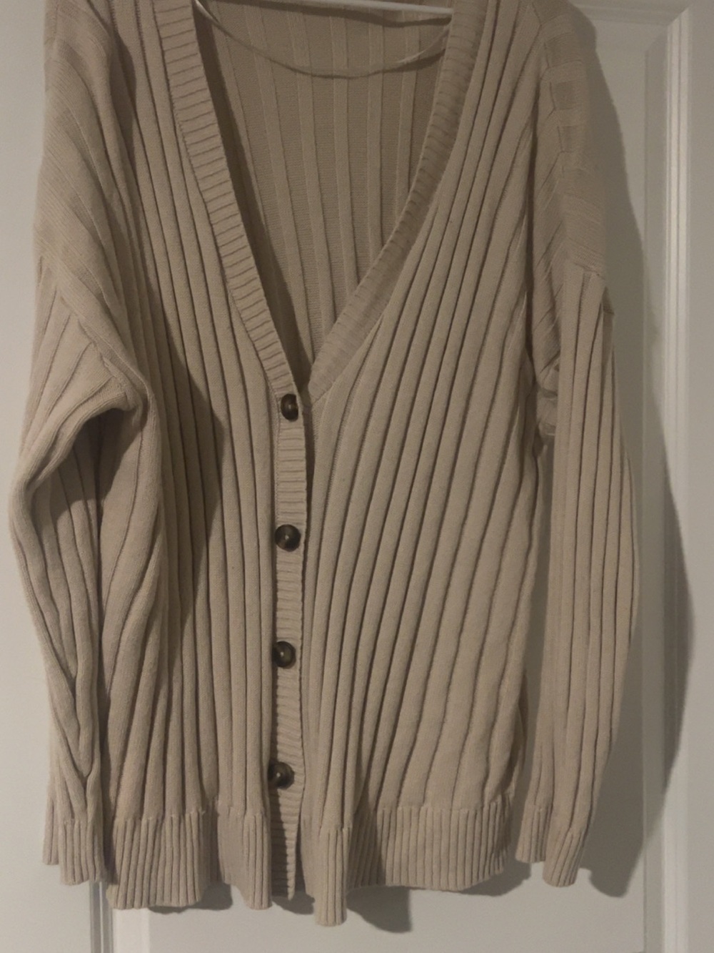 torrid Taupe Ribbed Button-Front Cardigan - Picture 2 of 4